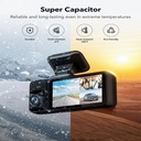 Redtiger F17 Elite 3-Channel Dash Cam - 4K Front, 1080P Inside & Rear
