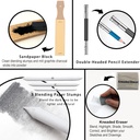 KALOUR 54-Pack Professional Sketch Drawing Pencil Set with Sketchbook