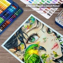 KALOUR 72 Top Grade Colored Pencil Tin Box Set - Premium Quality Pencils