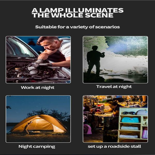 SUPERFIRE LT02 Magnetic Floodlight with Retractable Tripod - 2000 Lumens