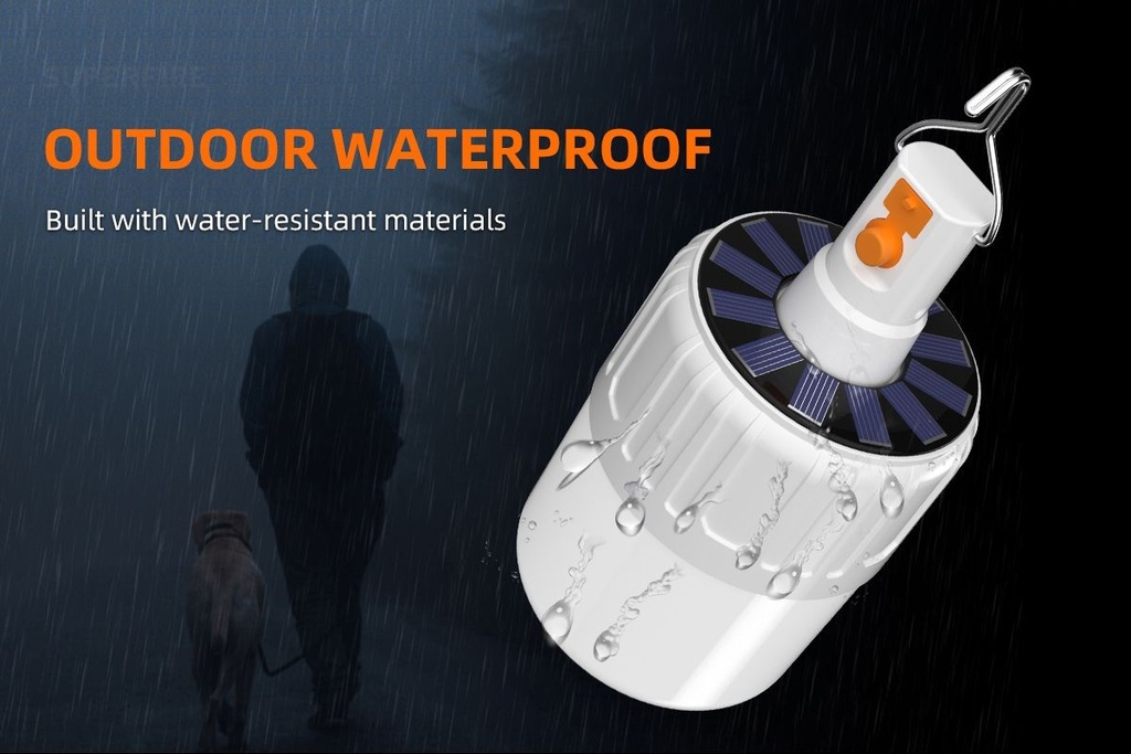 SUPERFIRE T26-S Solar Rechargeable Camping Light Lantern 500 Lumems