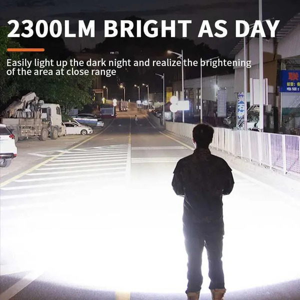 SUPERFIRE R1-G High-Power LED Flashlight - 36W Rechargeable Torch with Zoom