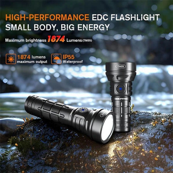 GODFIRE TN05-S Compact High-End Flashlight - Magnetic Tail, 5 Light Modes