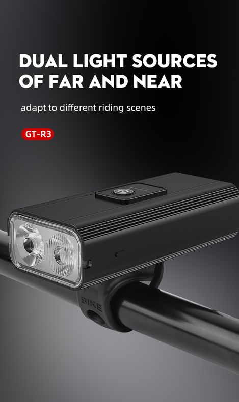 Superfire GT-R3 600lm Front Bicycle Light Rechargeable Water Resistant