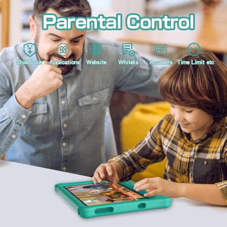 PRITOM Learning Kids Tablet 10.1" HD - 3GB RAM, 64GB Storage, WiFi - Green