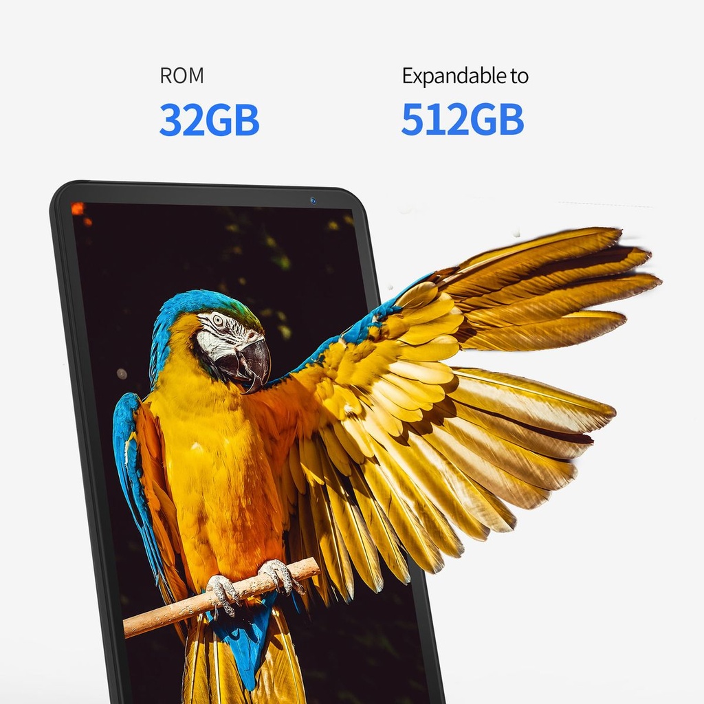 Pritom 7" Tablet 4GB RAM 32GB ROM 3500mAh Battery with Protective Cover - Black