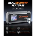 Wolfbox 3000A Jump Starter - 12V Car Battery Jump Starter, 65W Quick Charge