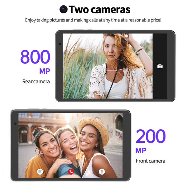 Pritom Tab 8 Pro 8GB RAM 64GB ROM Tablet 8" IPS Display - White