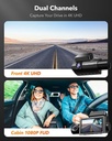 Wolfbox i07 Dash Camera 3 Channel with WiFi GPS 4K with LCD Screen Dash Cam