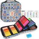 KALOUR 120 Color Pencil Set in Nylon Case - Complete Coloring Set