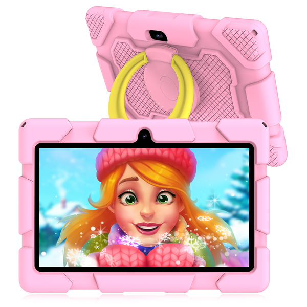PRITOM K7 Pro Kids Tablet - 7" HD Display, 4GB RAM, 32GB Storage - Pink